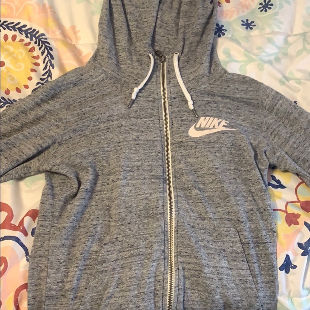 Nike Grey Women's Zip Up Hoodie